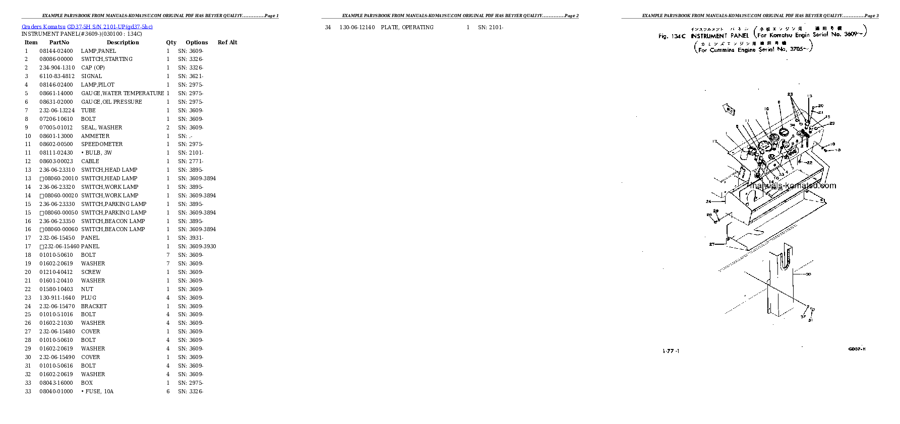 Protected: GD37-5H S/N 2101-UP Partsbook