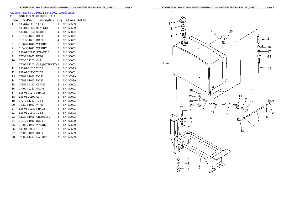 Protected: GD405A-1 S/N 50002-UP Partsbook