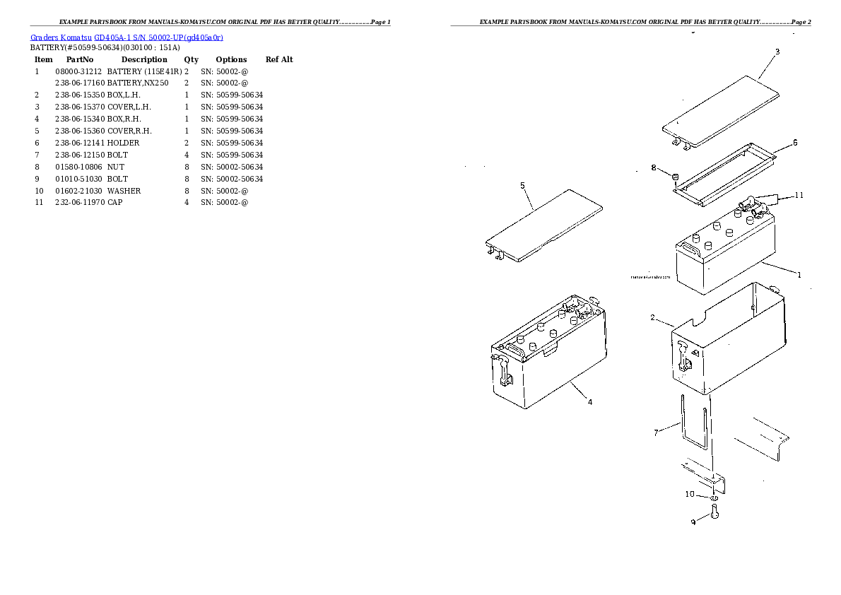Protected: GD405A-1 S/N 50002-UP Partsbook
