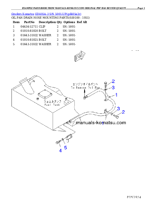 Protected: GD405A-3 S/N 5001-UP Partsbook
