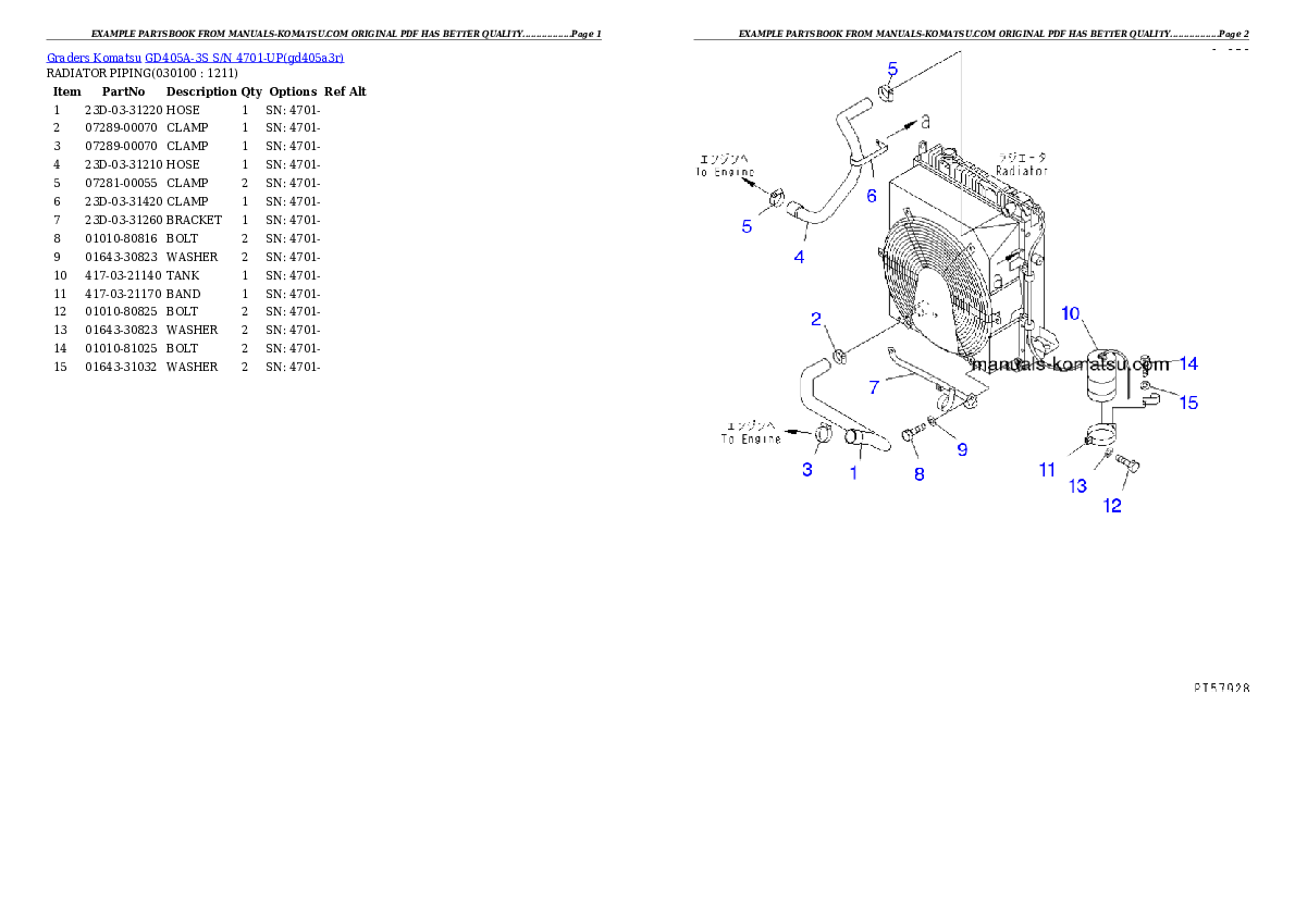 Protected: GD405A-3S S/N 4701-UP Partsbook