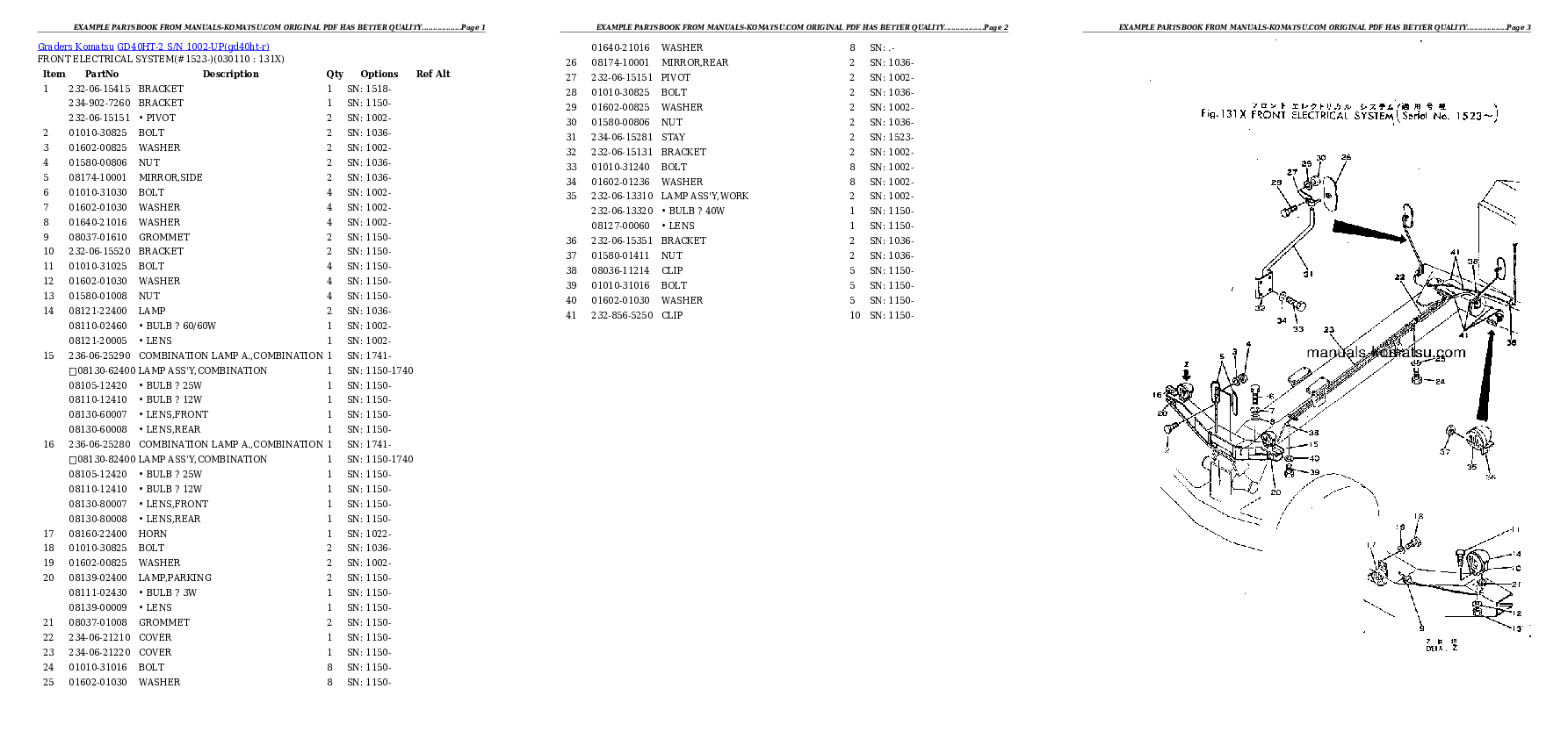 Protected: GD40HT-2 S/N 1002-UP Partsbook