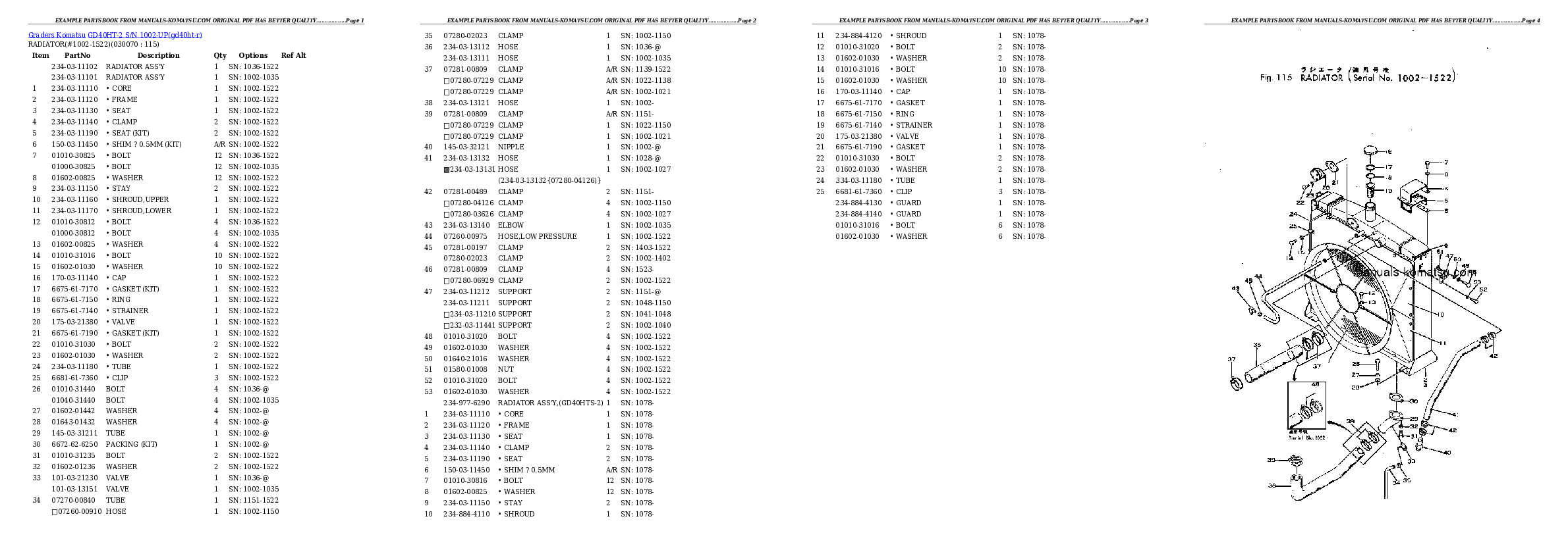 Protected: GD40HT-2 S/N 1002-UP Partsbook