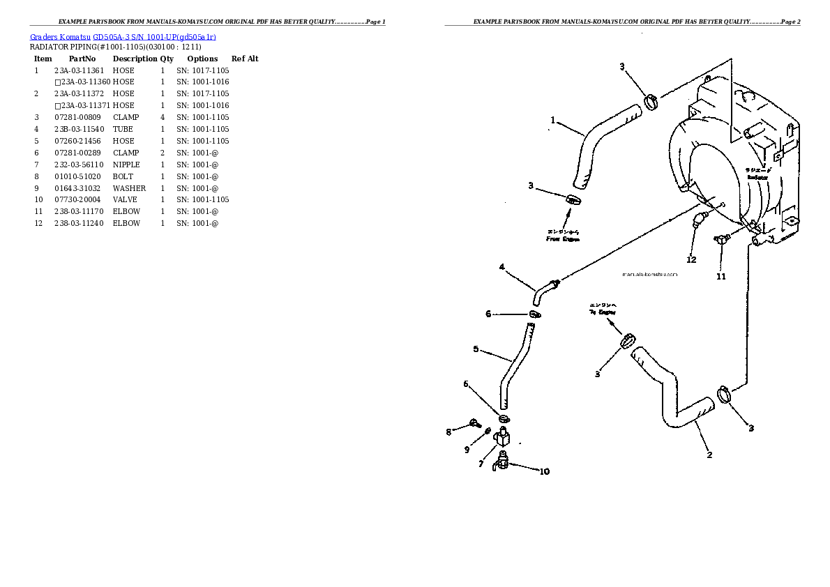 Protected: GD505A-3 S/N 1001-UP Partsbook