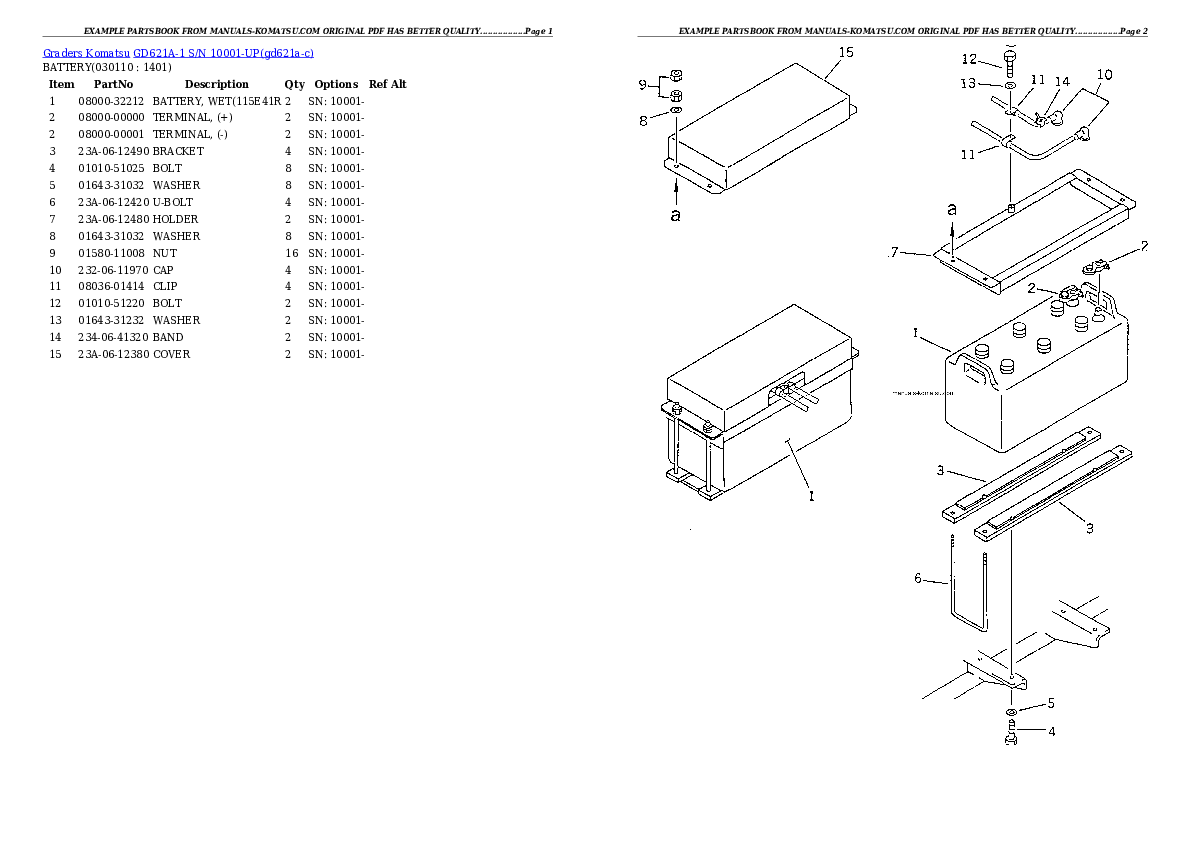 Protected: GD621A-1 S/N 10001-UP Partsbook