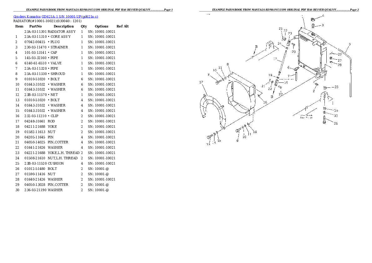 Protected: GD621A-1 S/N 10001-UP Partsbook