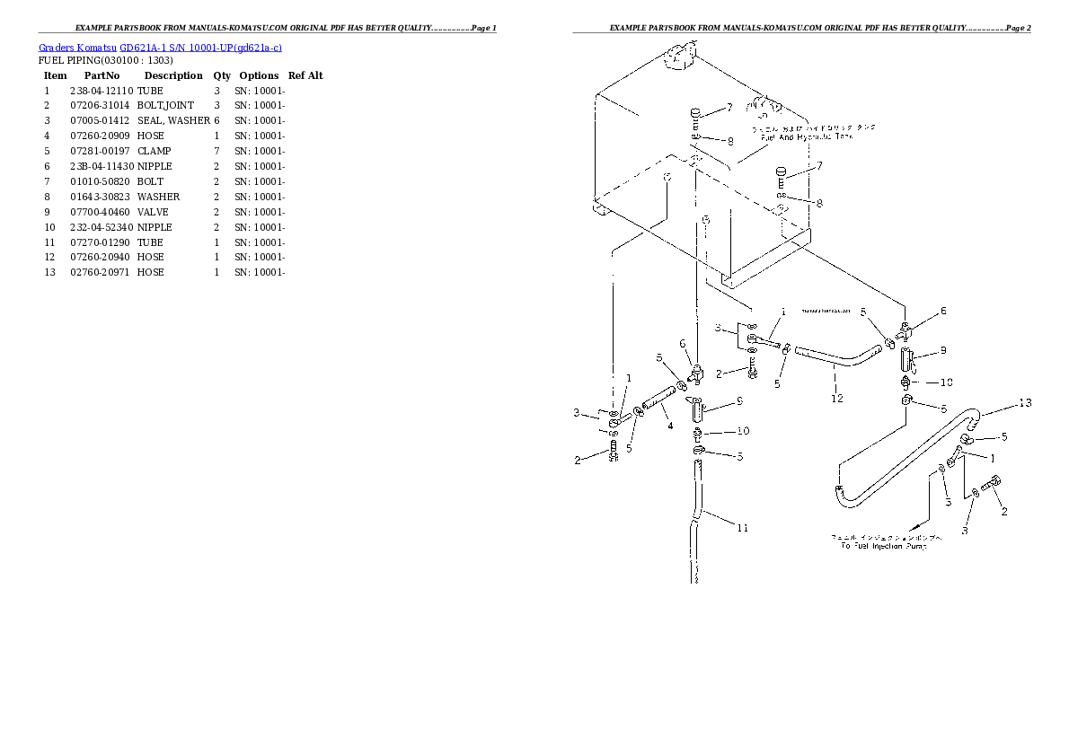 Protected: GD621A-1 S/N 10001-UP Partsbook