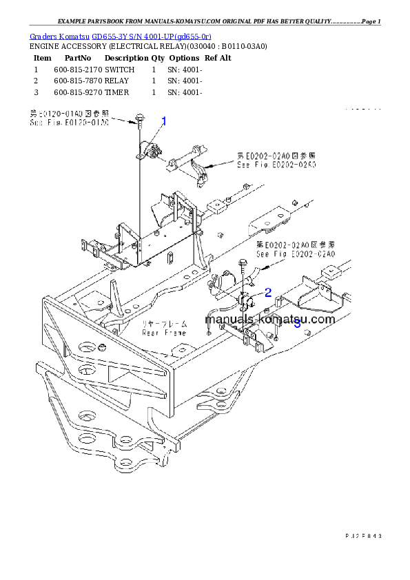 Protected: GD655-3Y S/N 4001-UP Partsbook