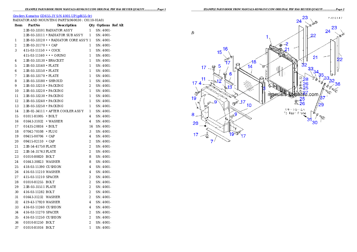 Protected: GD655-3Y S/N 4001-UP Partsbook