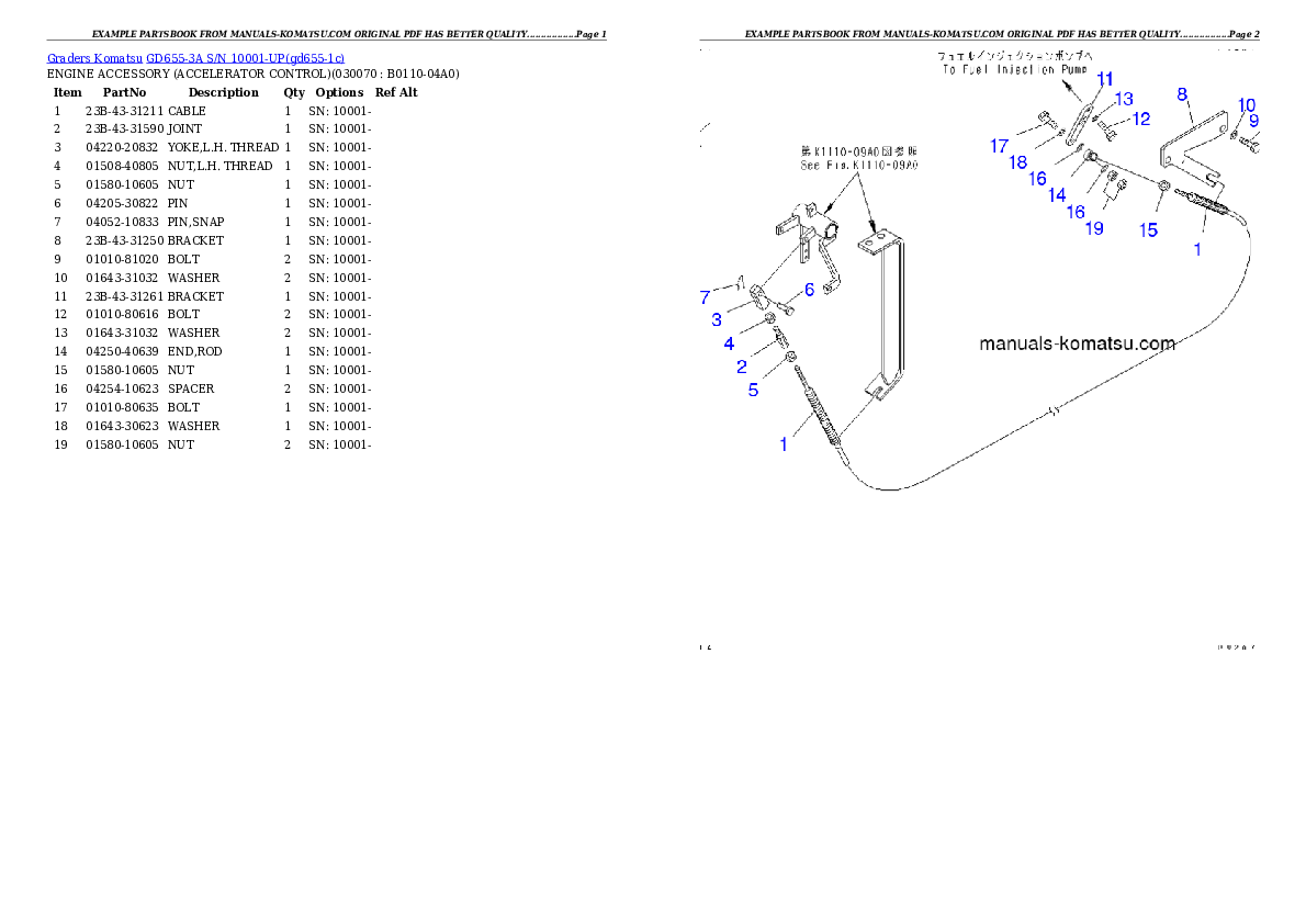 Protected: GD655-3A S/N 10001-UP Partsbook