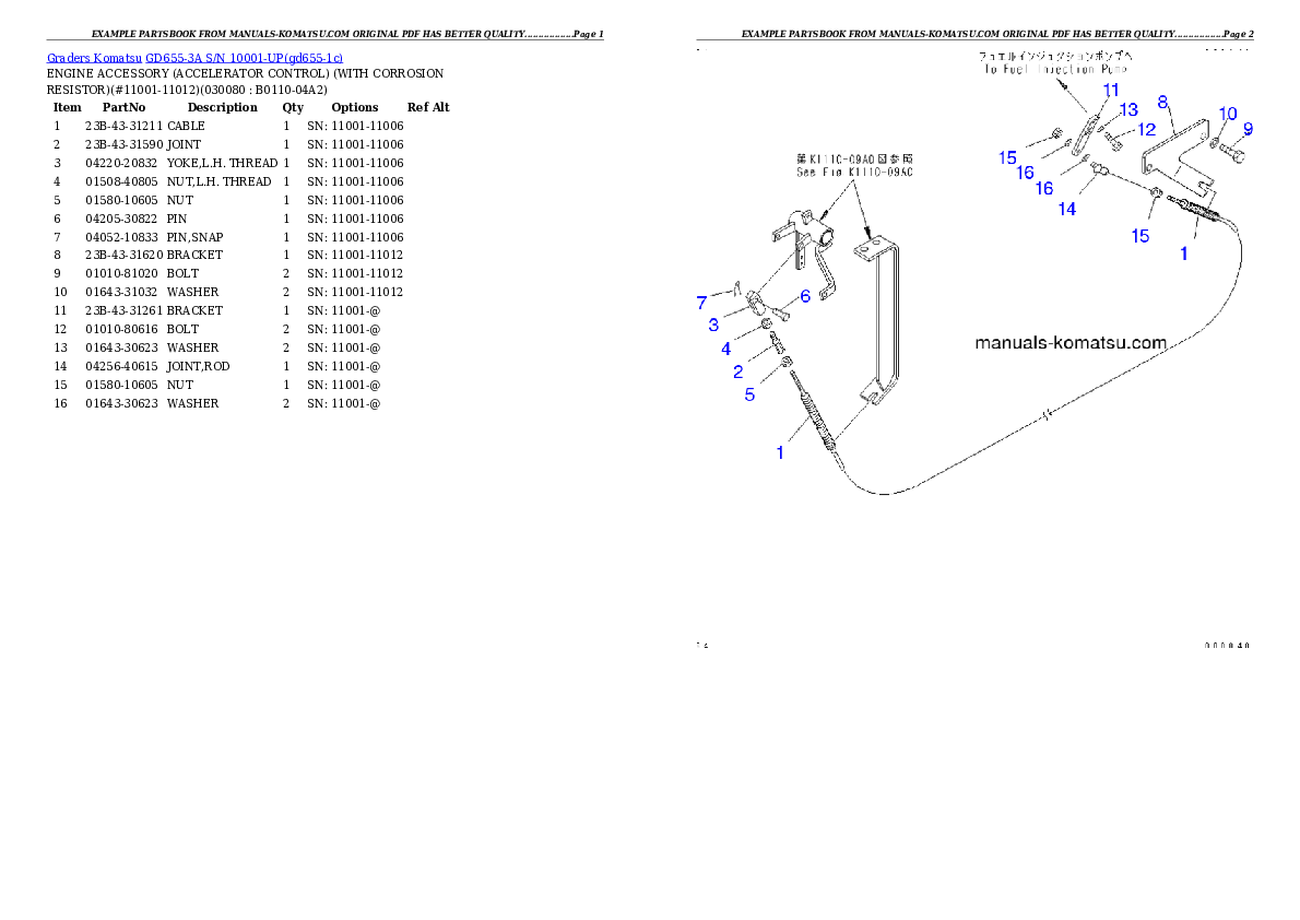 Protected: GD655-3A S/N 10001-UP Partsbook
