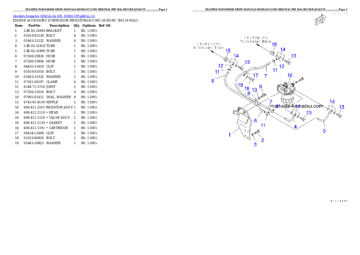 Protected: GD655-3A S/N 10001-UP Partsbook