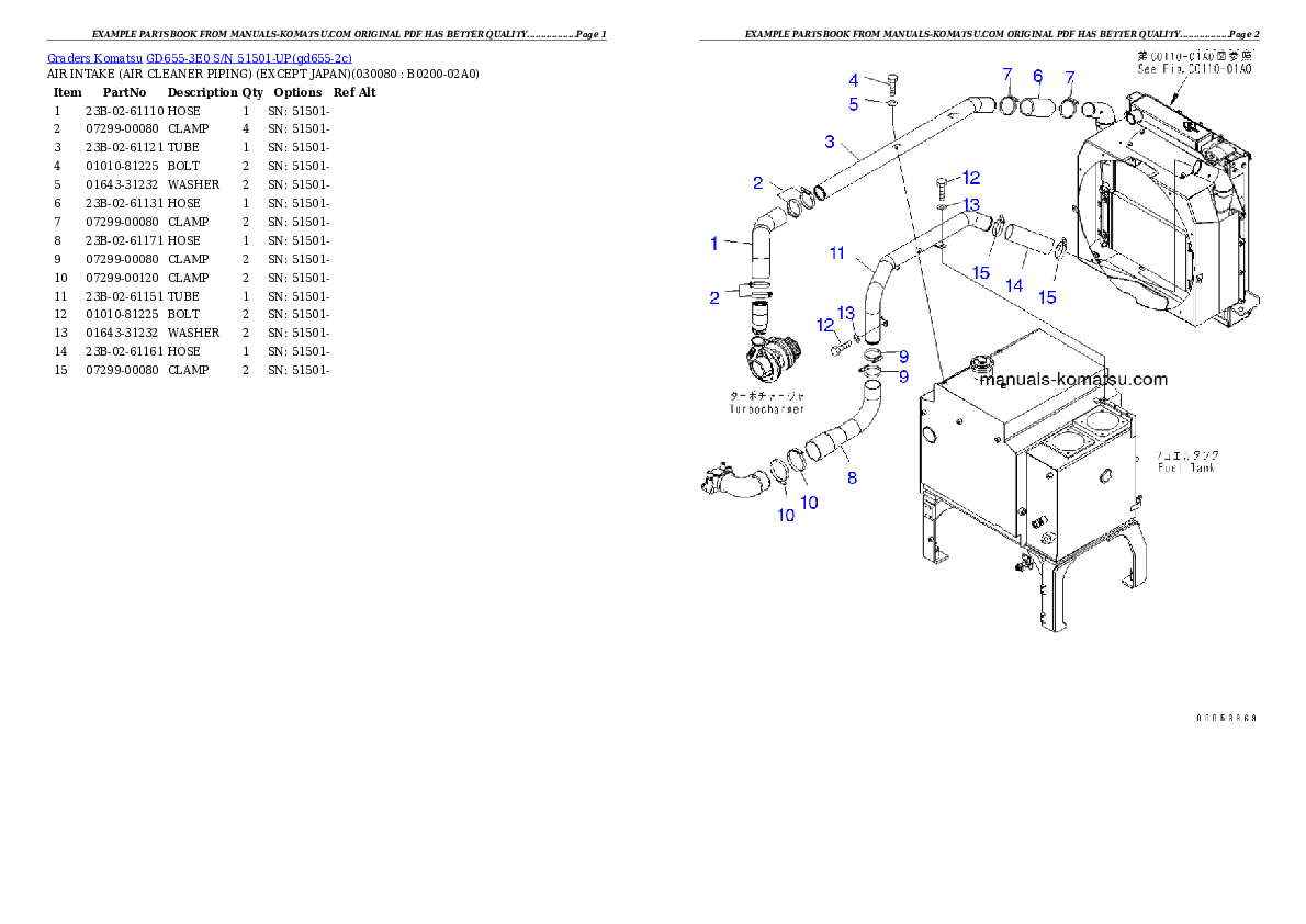 Protected: GD655-3E0 S/N 51501-UP Partsbook