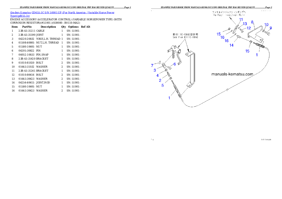 Protected: GD655-3C S/N 50001-UP (For North America / Variable Horse Power Type) Partsbook