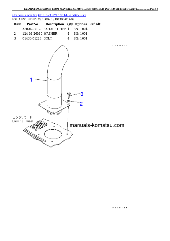 Protected: GD655-3 S/N 1001-UP Partsbook