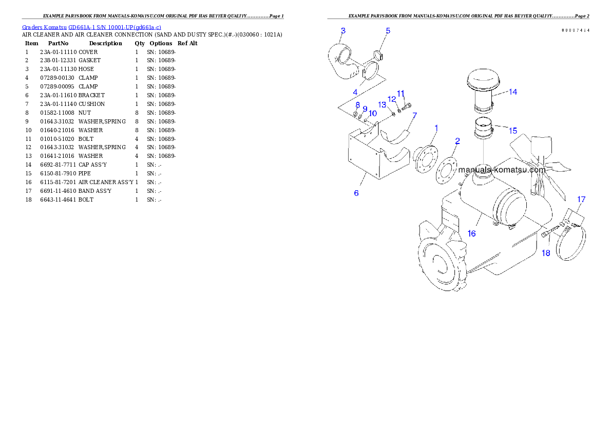 Protected: GD661A-1 S/N 10001-UP Partsbook