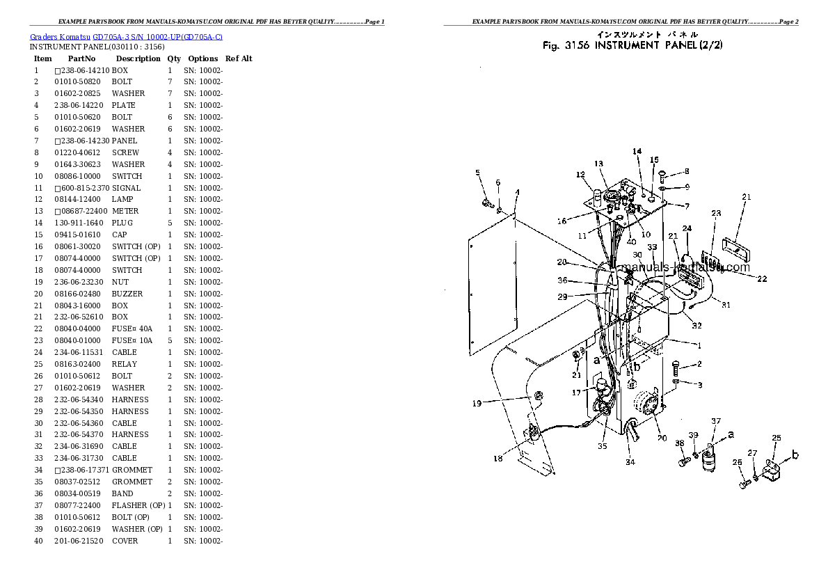 Protected: GD705A-3 S/N 10002-UP Partsbook