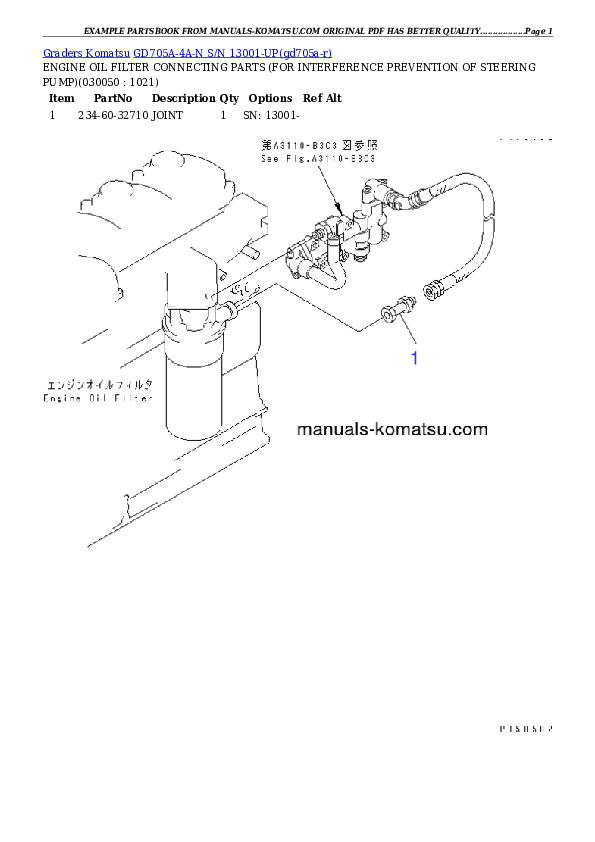 Protected: GD705A-4A-N S/N 13001-UP Partsbook