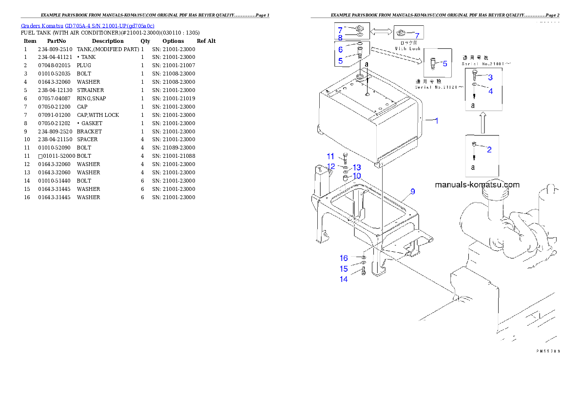 Protected: GD705A-4 S/N 21001-UP (FOR MIDDLE EAST. OPERATION PATTERN CHANGED SPEC.) Partsbook