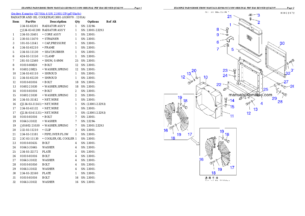 Protected: GD705A-4 S/N 21001-UP (FOR MIDDLE EAST. OPERATION PATTERN CHANGED SPEC.) Partsbook