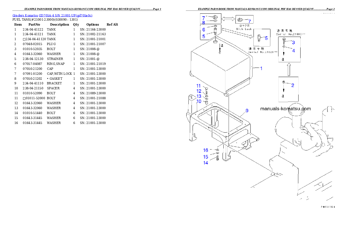 Protected: GD705A-4 S/N 21001-UP (FOR MIDDLE EAST. OPERATION PATTERN CHANGED SPEC.) Partsbook