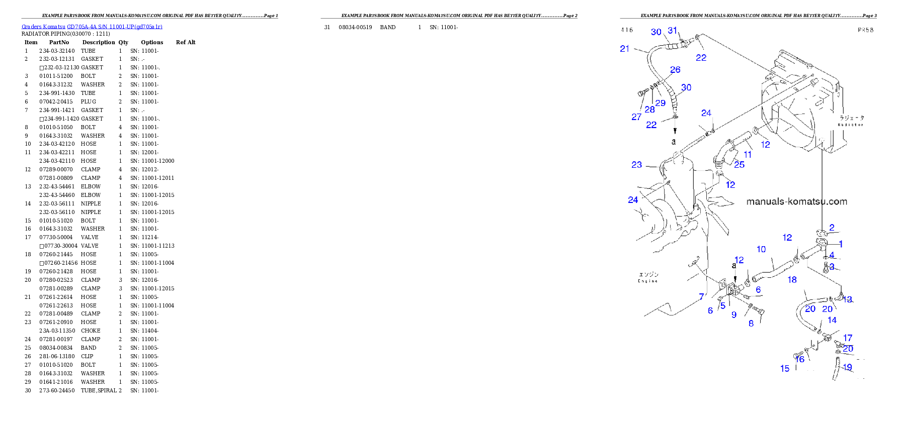 Protected: GD705A-4A S/N 11001-UP Partsbook