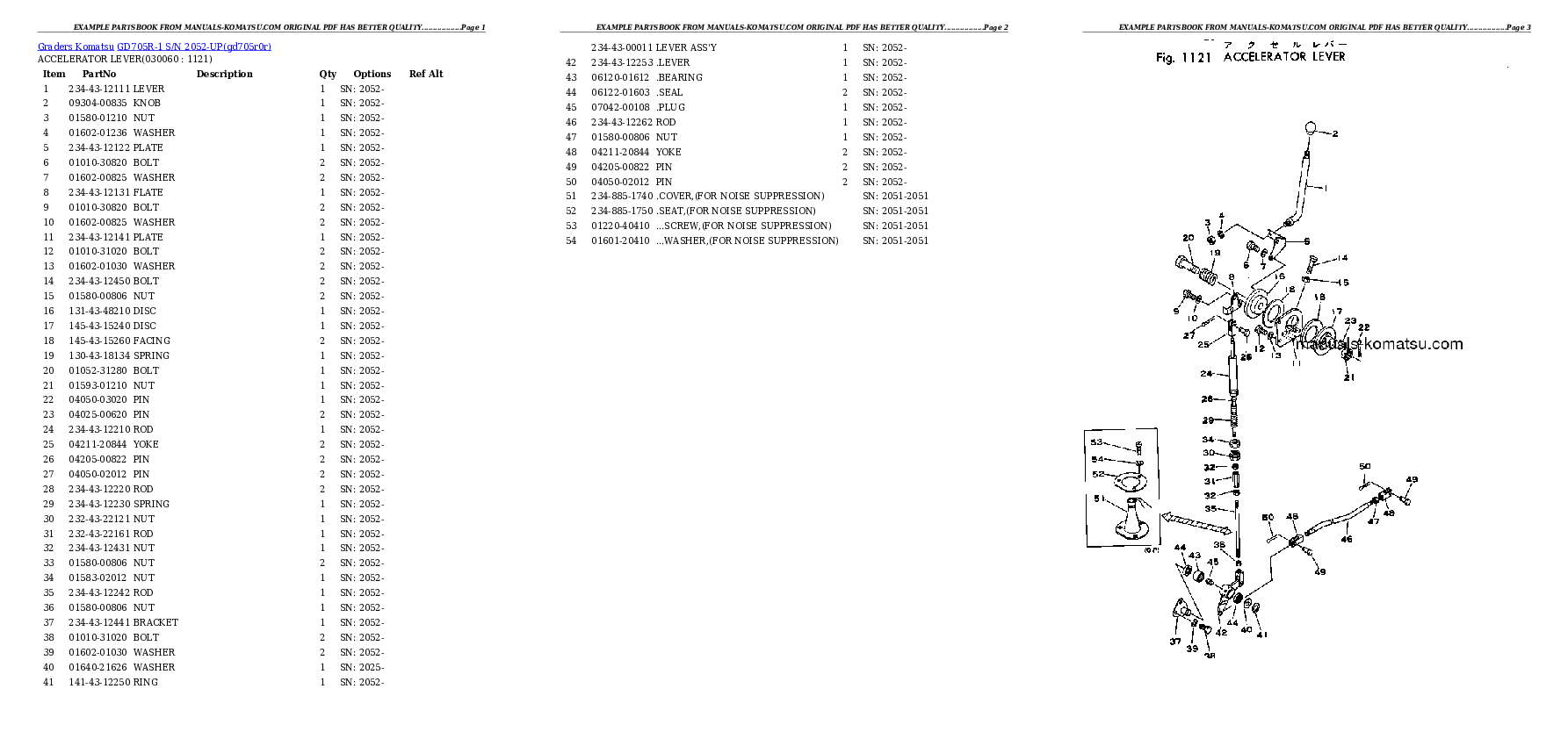 Protected: GD705R-1 S/N 2052-UP (Engineering Works Spec.) Partsbook