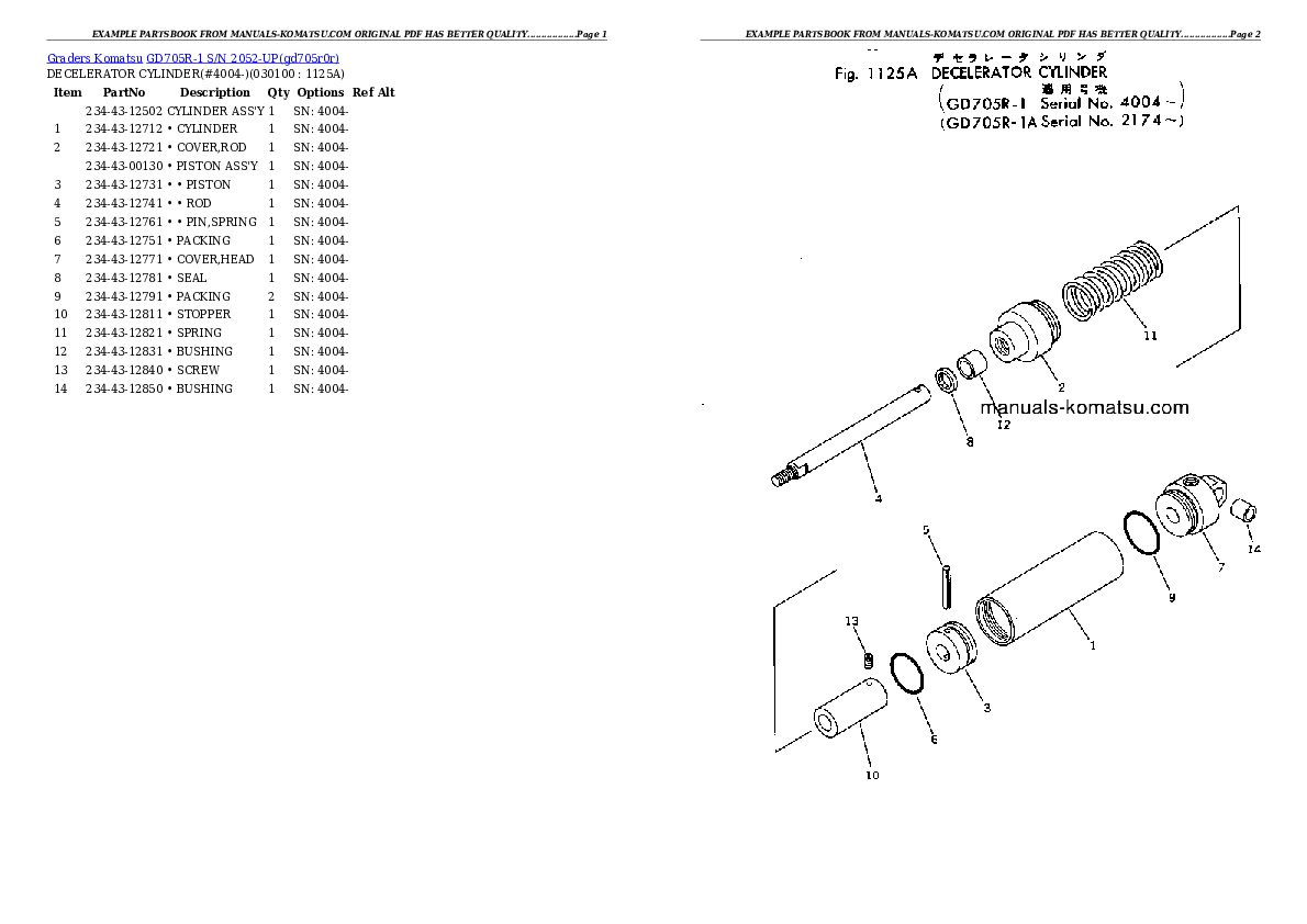Protected: GD705R-1 S/N 2052-UP (Engineering Works Spec.) Partsbook