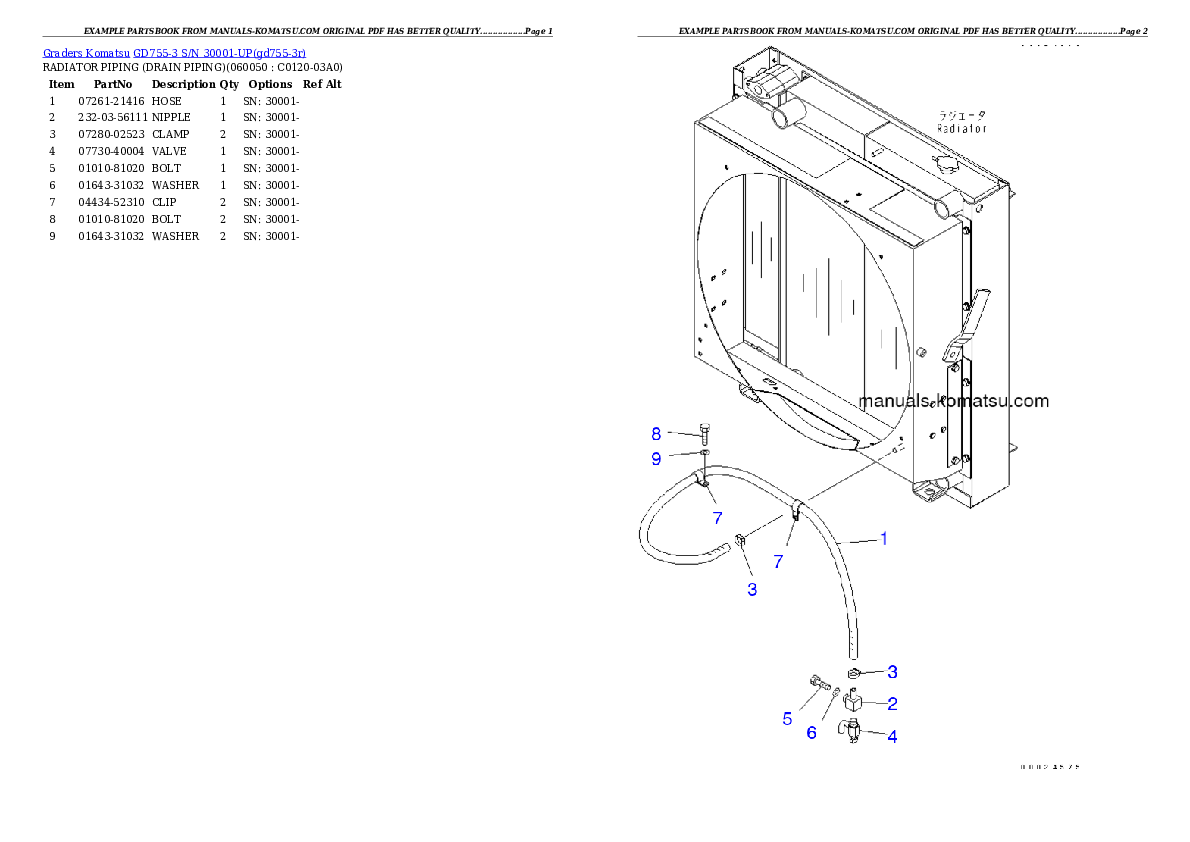 Protected: GD755-3 S/N 30001-UP Partsbook
