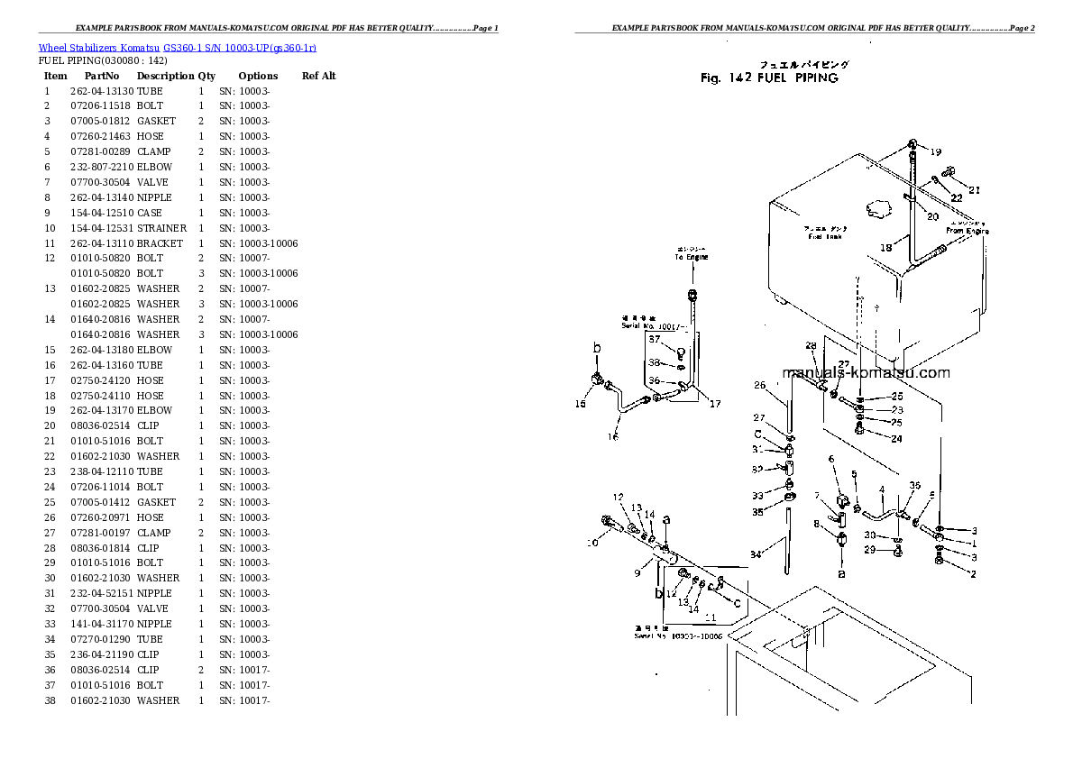 Protected: GS360-1 S/N 10003-UP Partsbook