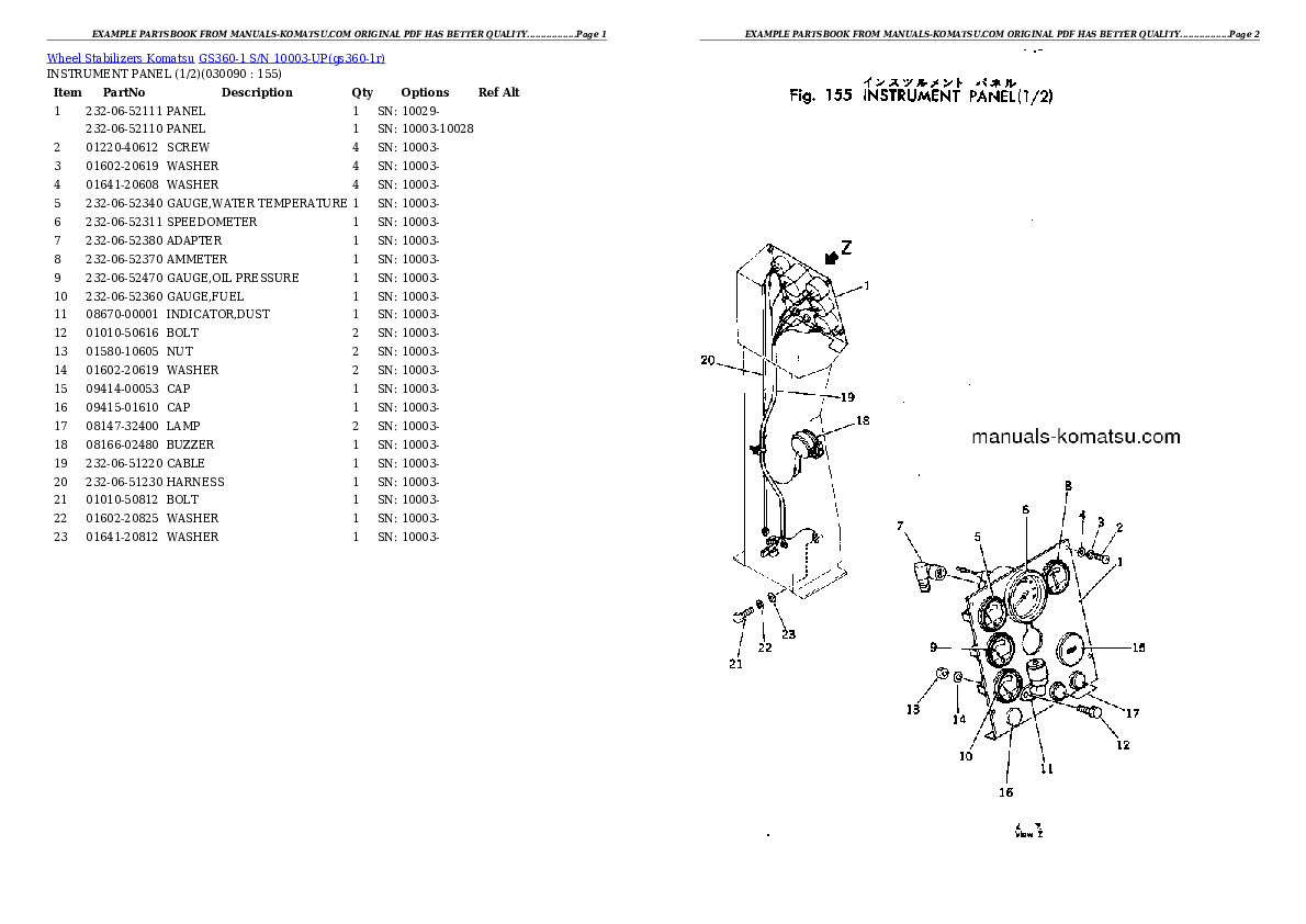 Protected: GS360-1 S/N 10003-UP Partsbook