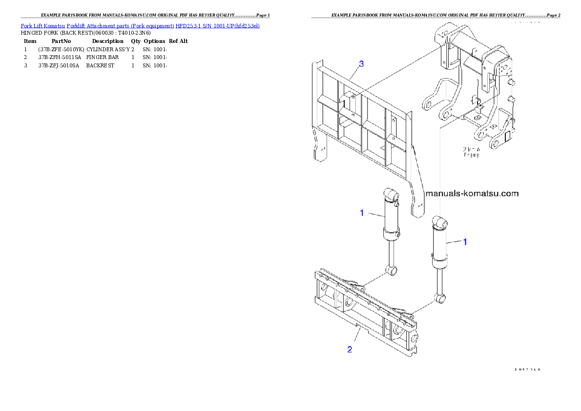 Protected: HFD253-1 S/N 1001-UP Partsbook