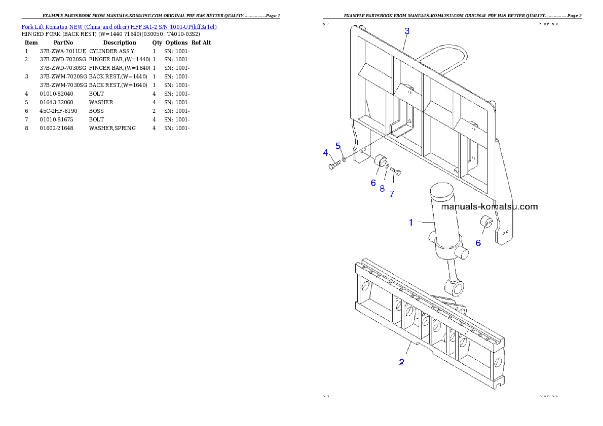 Protected: HFF3A1-2 S/N 1001-UP Partsbook
