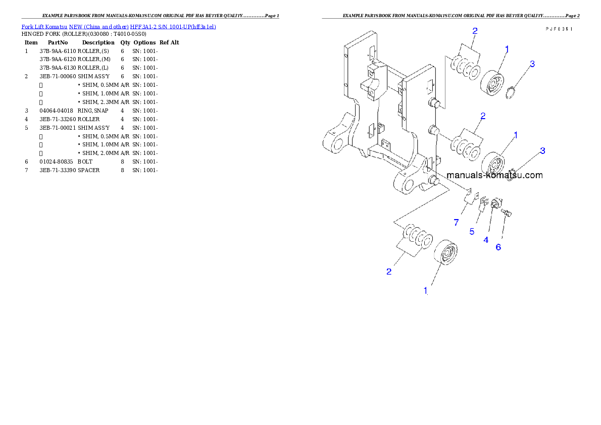 Protected: HFF3A1-2 S/N 1001-UP Partsbook