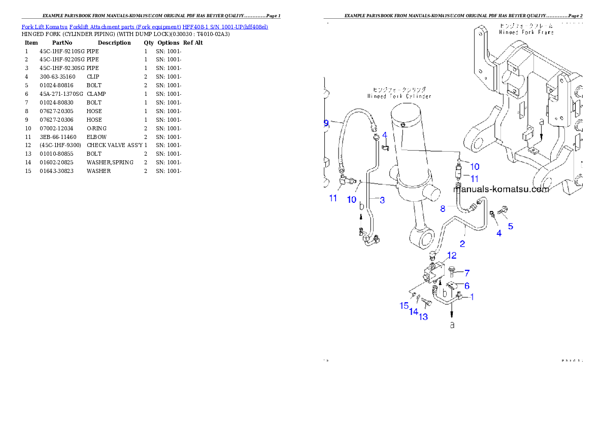 Protected: HFF408-1 S/N 1001-UP Partsbook