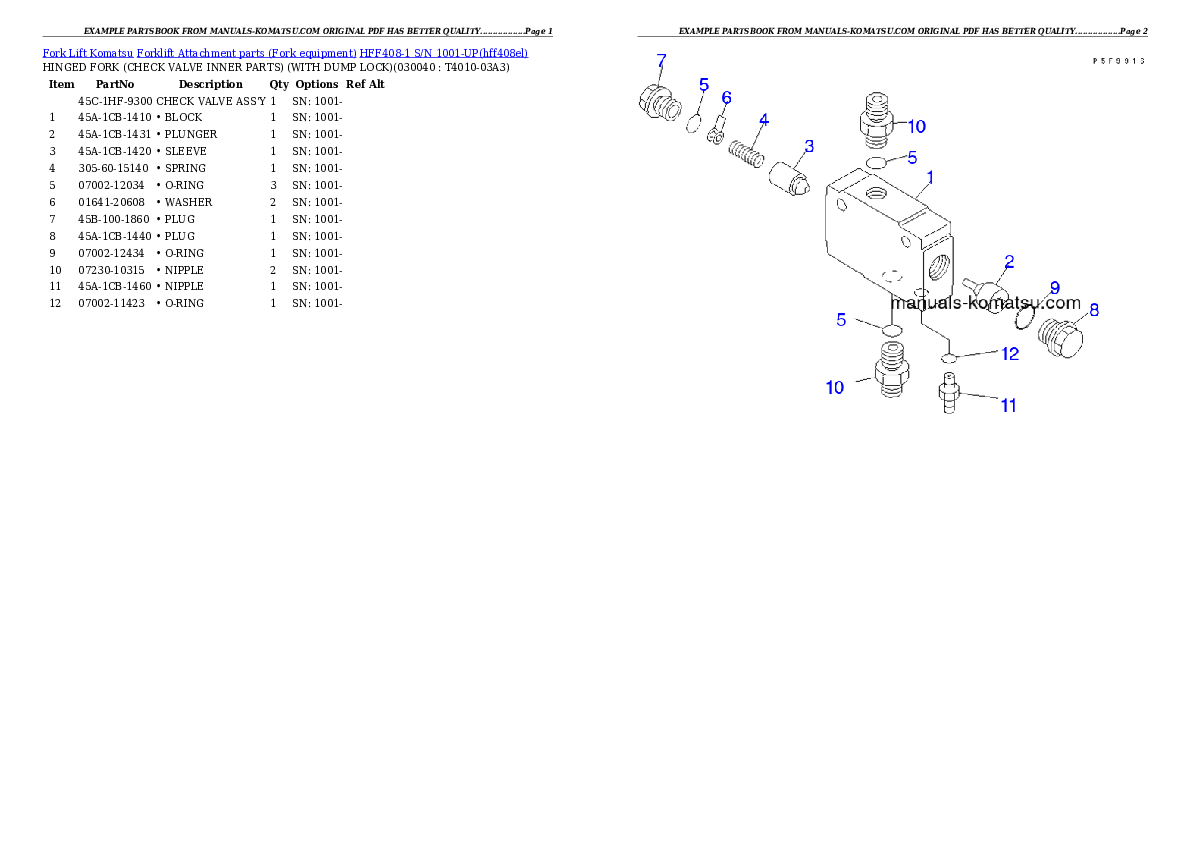 Protected: HFF408-1 S/N 1001-UP Partsbook