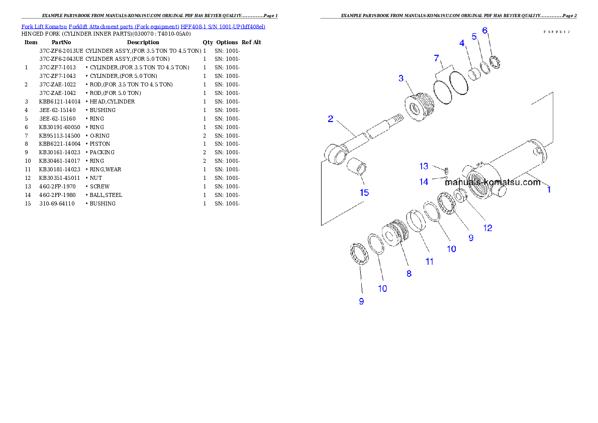 Protected: HFF408-1 S/N 1001-UP Partsbook