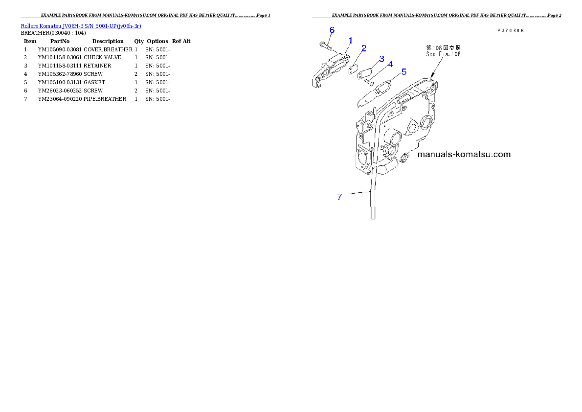Protected: JV06H-3 S/N 5001-UP Partsbook