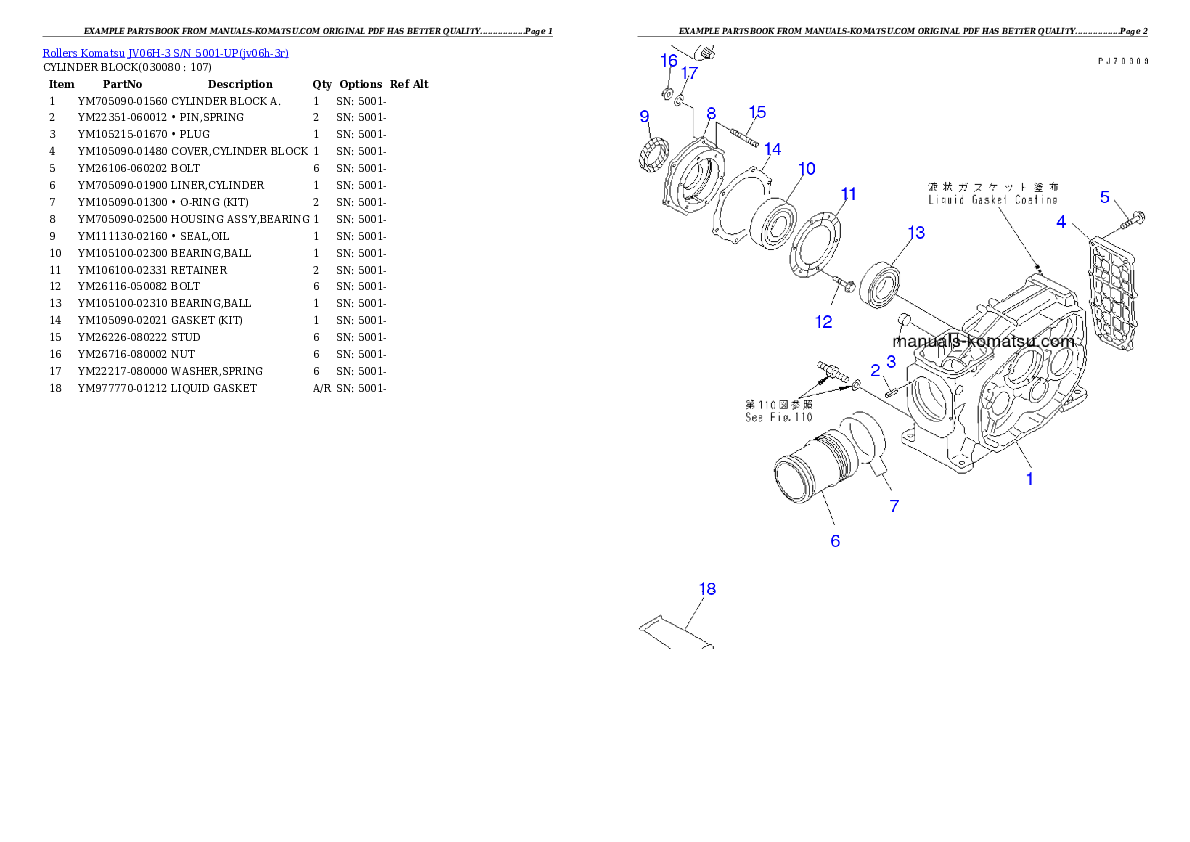Protected: JV06H-3 S/N 5001-UP Partsbook