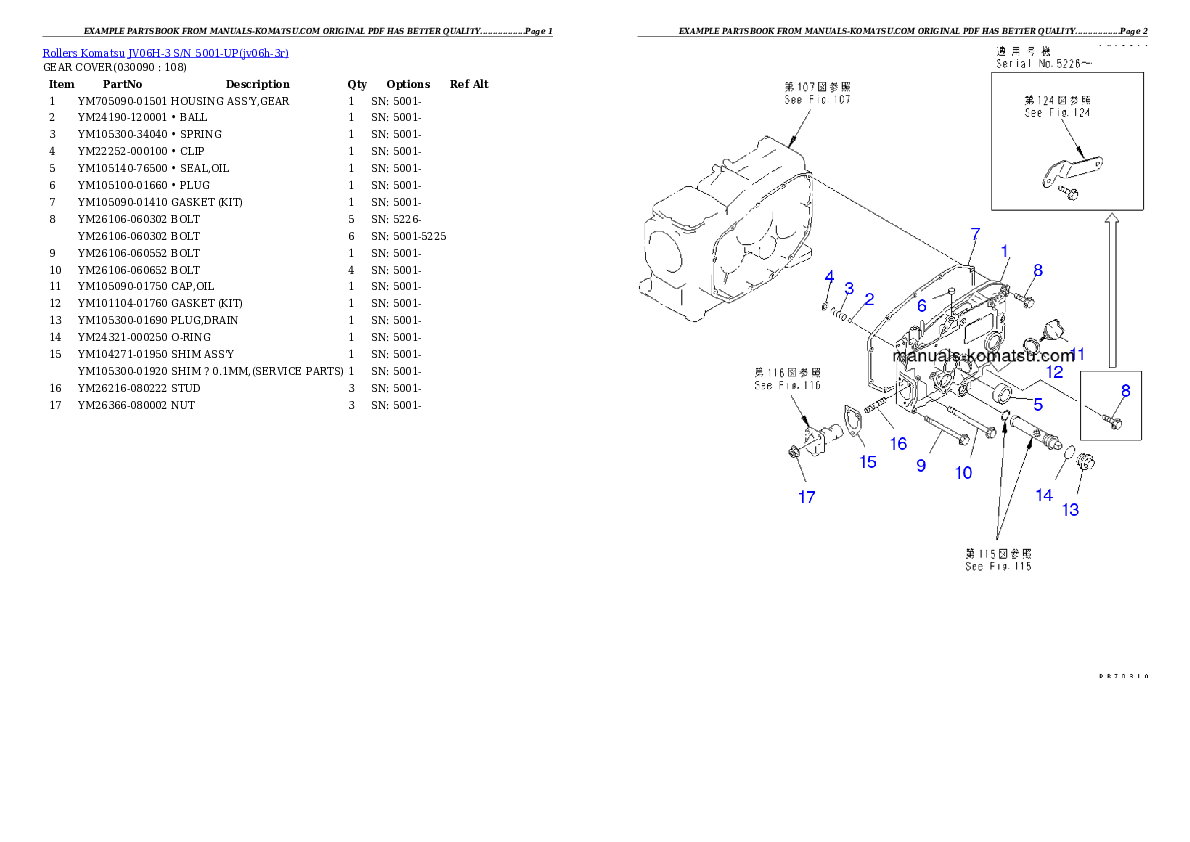 Protected: JV06H-3 S/N 5001-UP Partsbook
