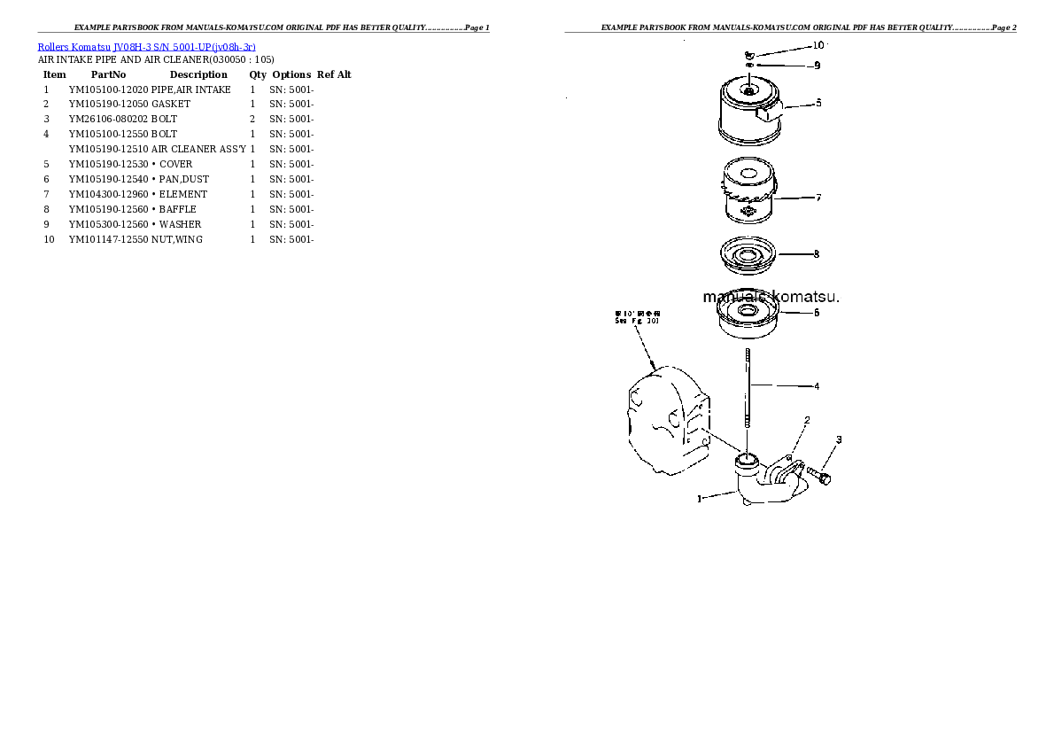 Protected: JV08H-3 S/N 5001-UP Partsbook
