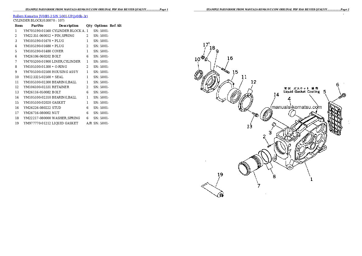 Protected: JV08H-3 S/N 5001-UP Partsbook