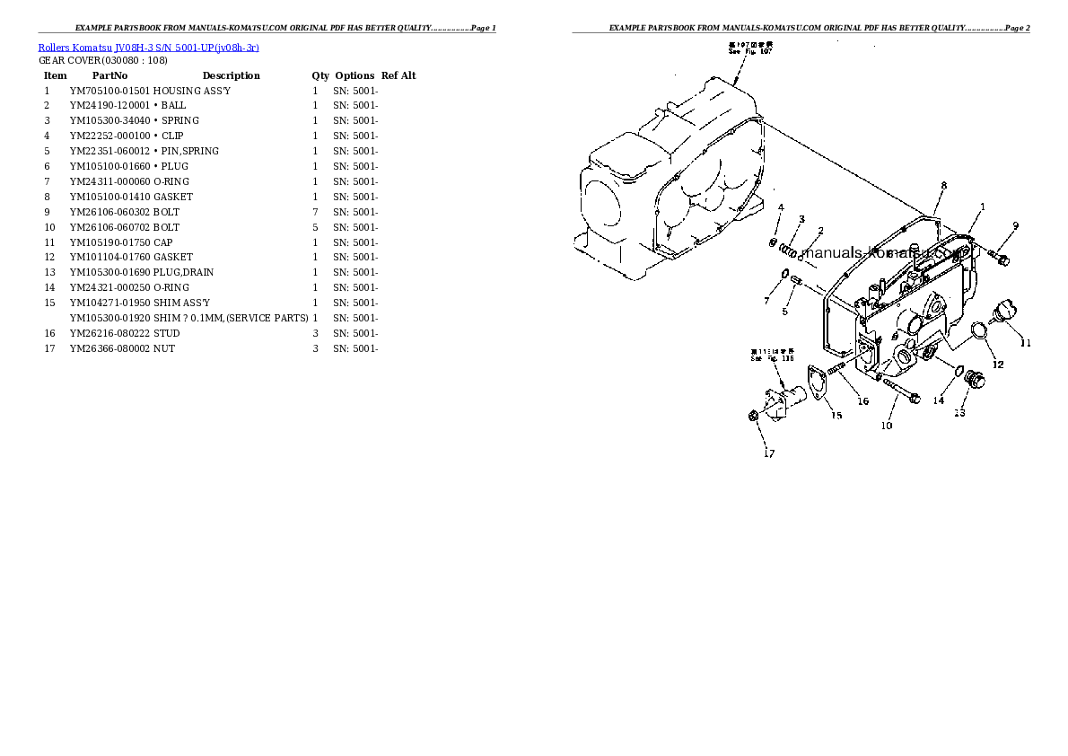 Protected: JV08H-3 S/N 5001-UP Partsbook
