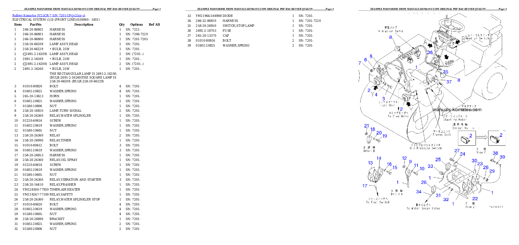 Protected: JV25CR-7 S/N 7201-UP Partsbook