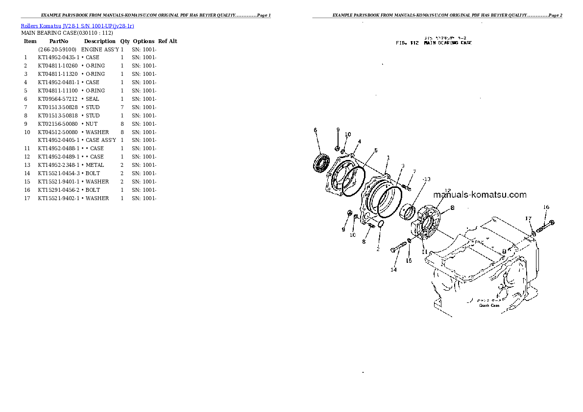 Protected: JV28-1 S/N 1001-UP Partsbook