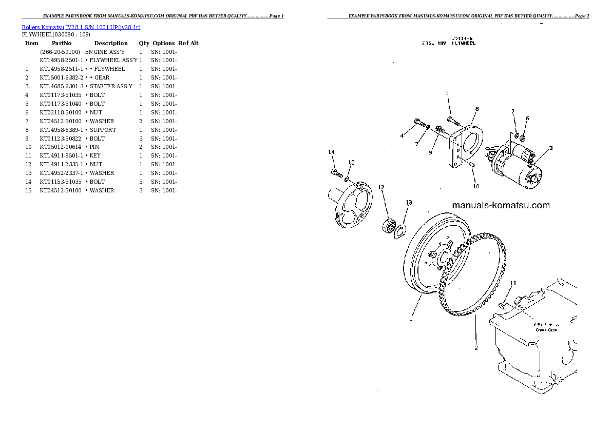 Protected: JV28-1 S/N 1001-UP Partsbook