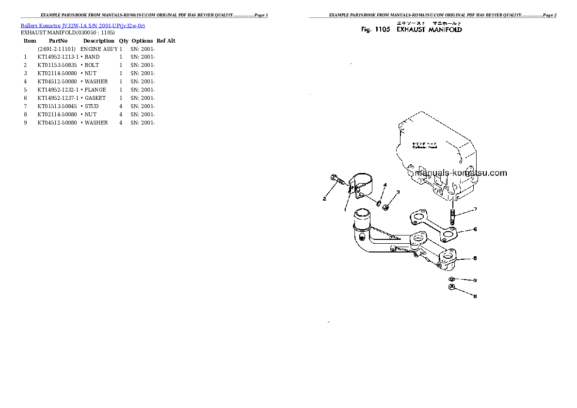 Protected: JV32W-1A S/N 2001-UP Partsbook