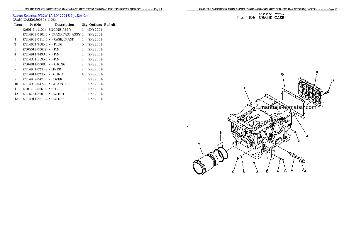 Protected: JV32W-1A S/N 2001-UP Partsbook