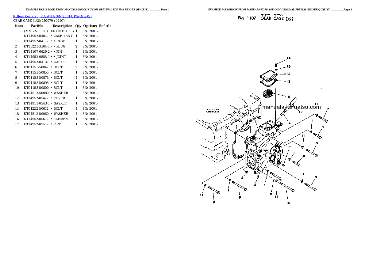 Protected: JV32W-1A S/N 2001-UP Partsbook