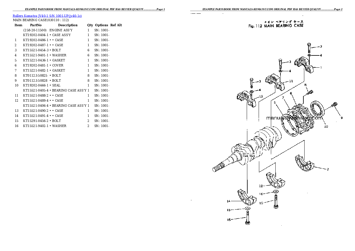 Protected: JV40-1 S/N 1001-UP Partsbook